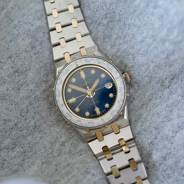 Montre vintage italienne suisse quartz style royal oak