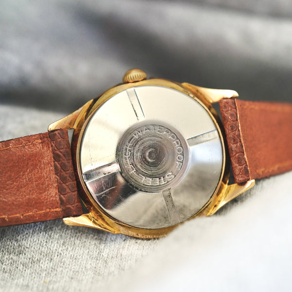 Montre vintage mécanique cuir marron