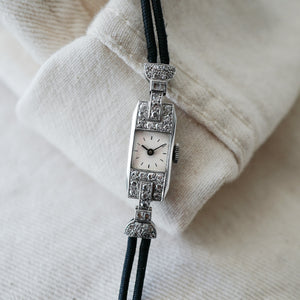 montre vintage mecanique manuelle art deco vintage femme cocktail diamants