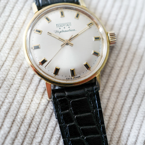 Montre vintage Pontiac Hydrolica dorée