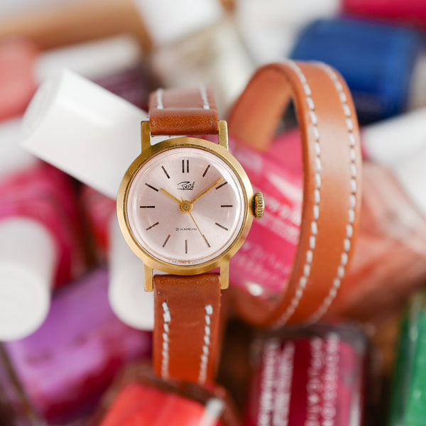 Montre vintage style Hermès double tour