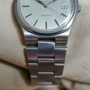 omega double signature seamaster turler geneve bracelet acier lume vintage