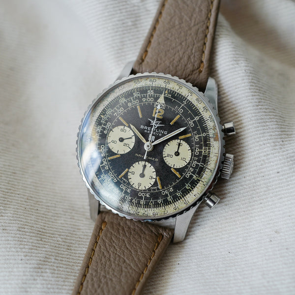 rare patine vintage tritium montre full set breitling lip navitimer 806