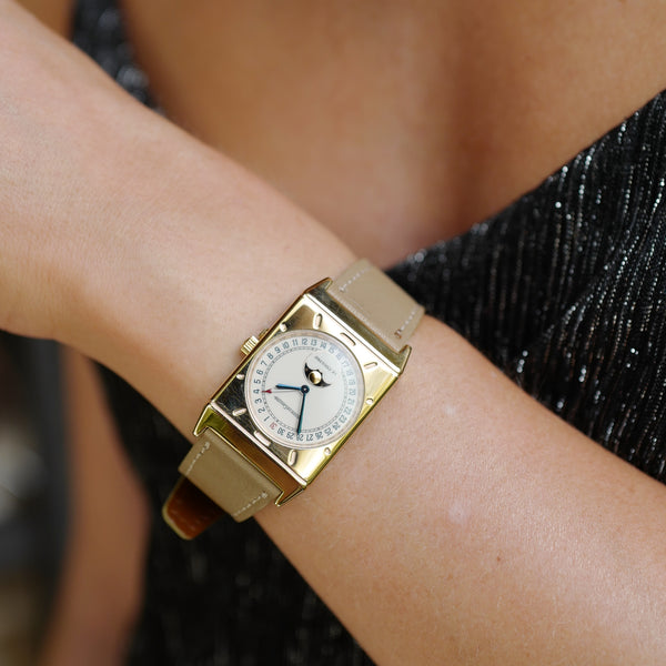 Reverso vintage quartz phase de lune or