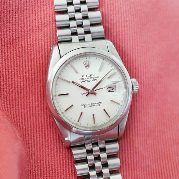 Rolex cadran blanc datejust vintage jubilee