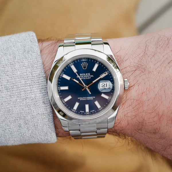 Rolex Datejust 41 occasion cadran bleu