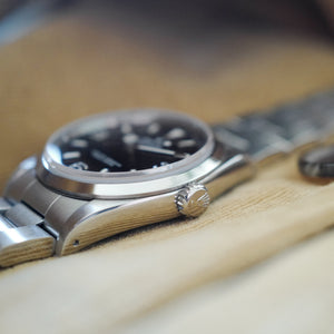 Rolex Explorer patinée patine cadran noir