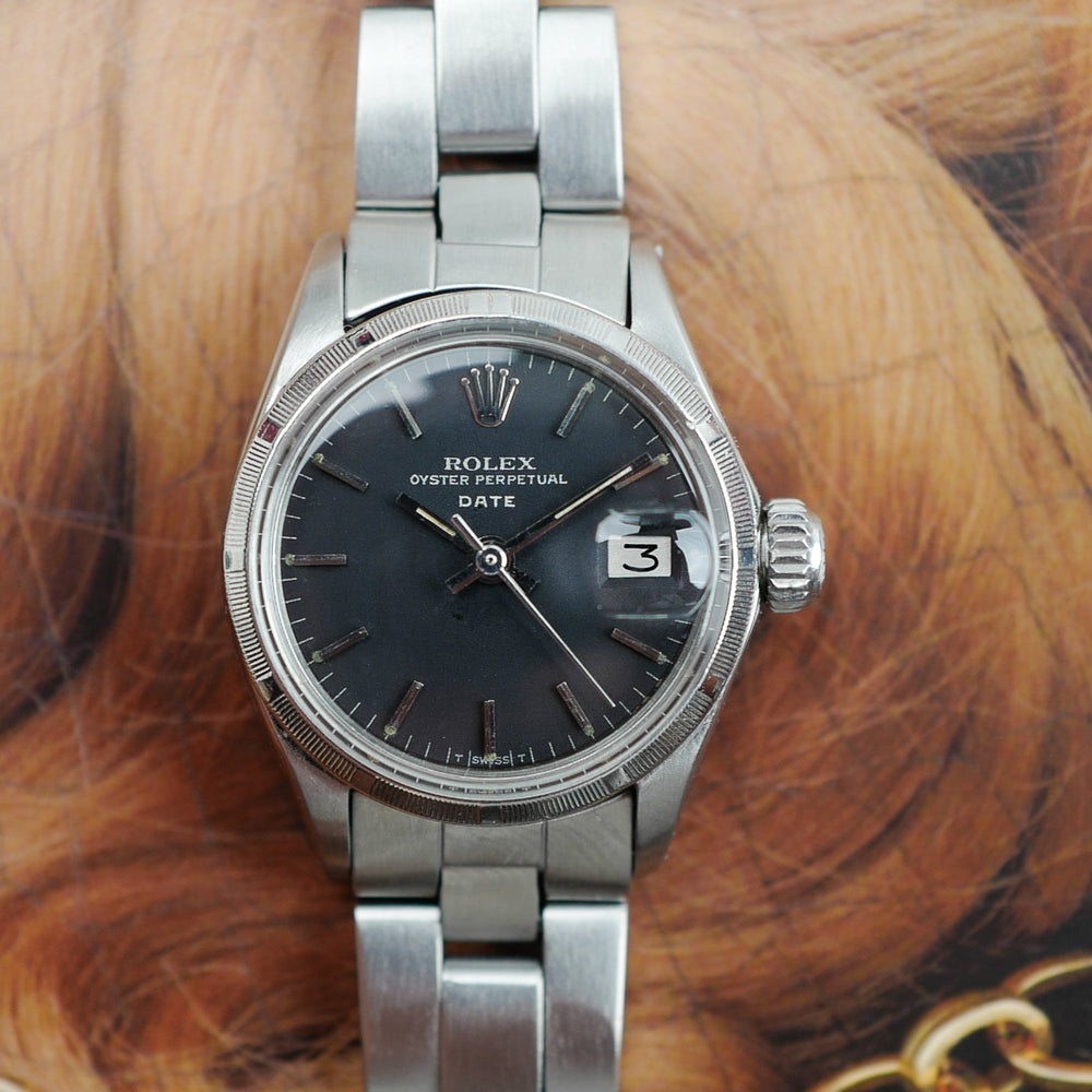 Rolex mini Oyster Perpetual Datejust en acier réf 6519 mini 26 mm 1968