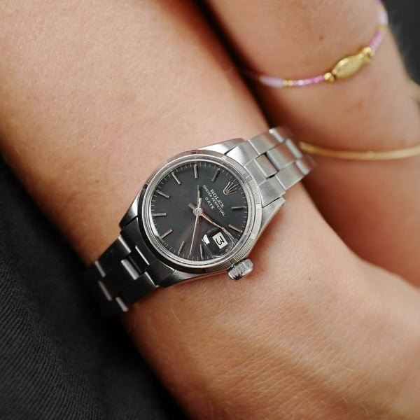 Rolex mini Oyster Perpetual Datejust en acier réf 6519 mini 26 mm 1968