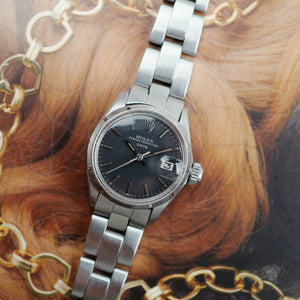 Rolex mini Oyster Perpetual Datejust en acier réf 6519 mini 26 mm 1968