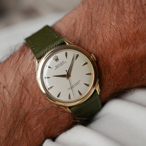 Rolex Oyster Perpetual 1945 sur bracelet vert olive