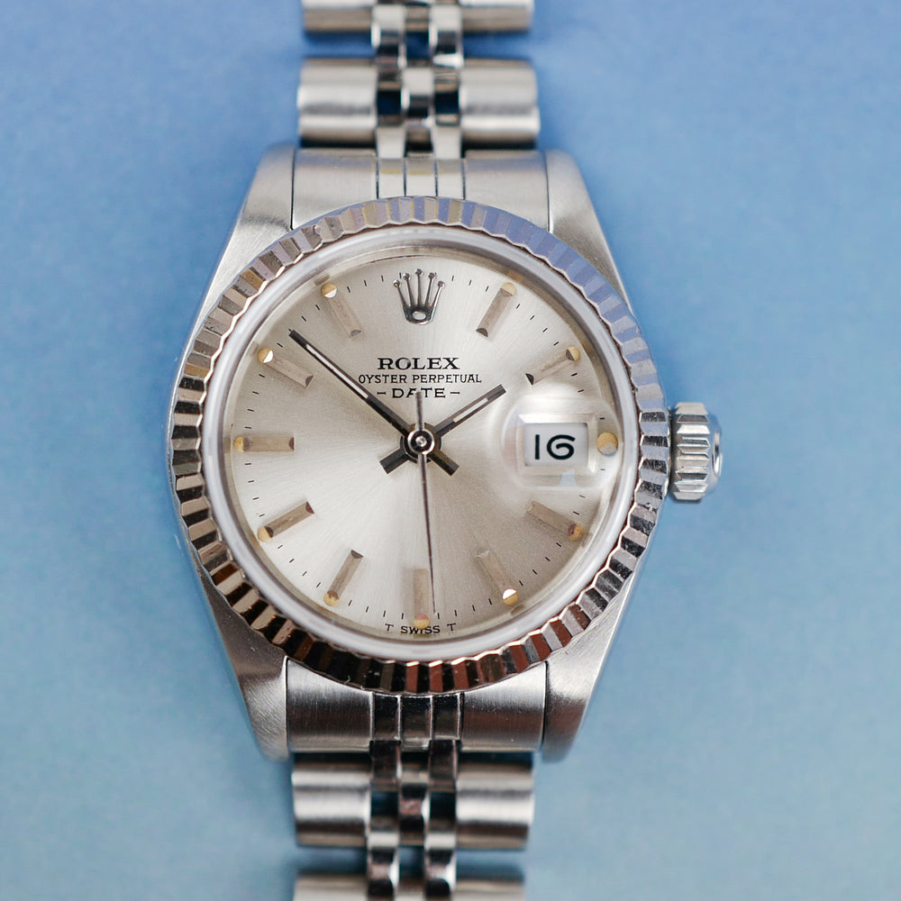 Rolex Oyster Perpetual date femme réf 69174 mini 26 mm année 1987