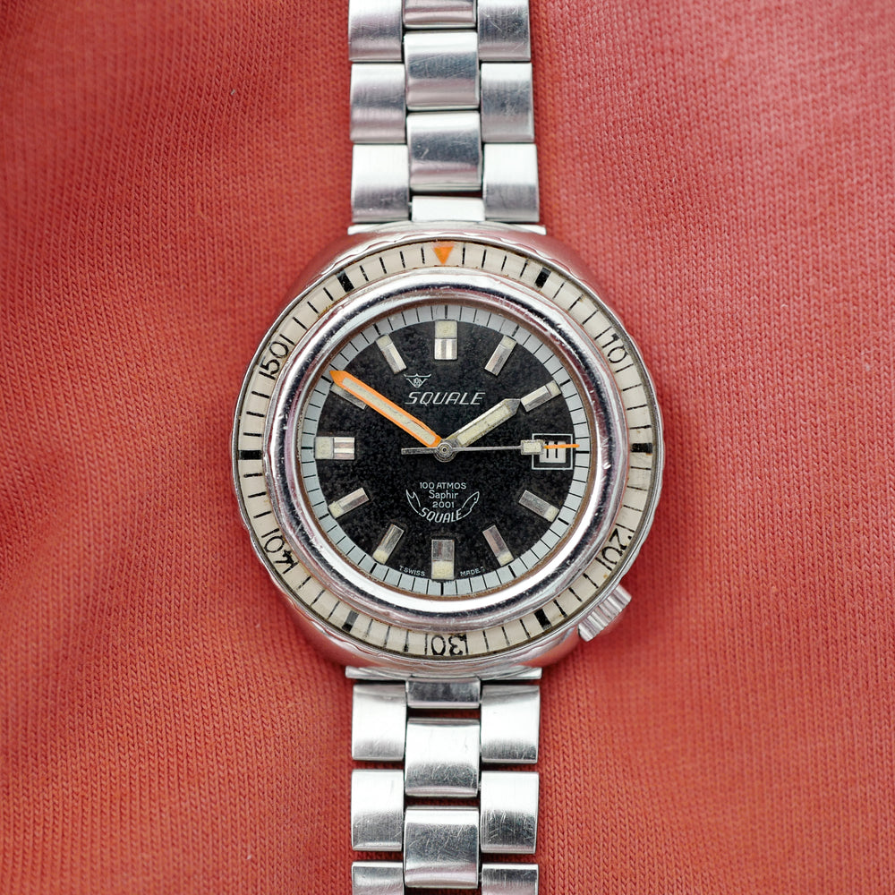 Squale montre vintage 100 atmos 2001 saphir