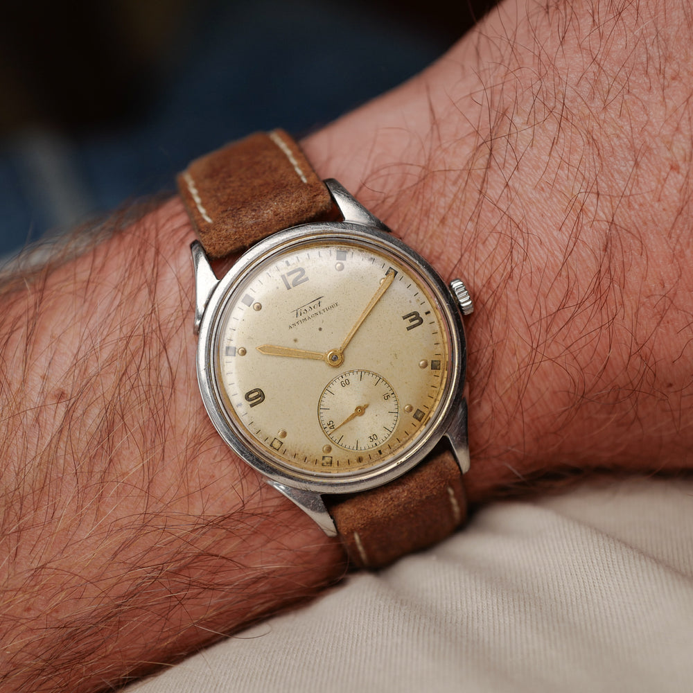 Tissot anti magnétique oversize militaire patine tritium vintage 1950 6605 4
