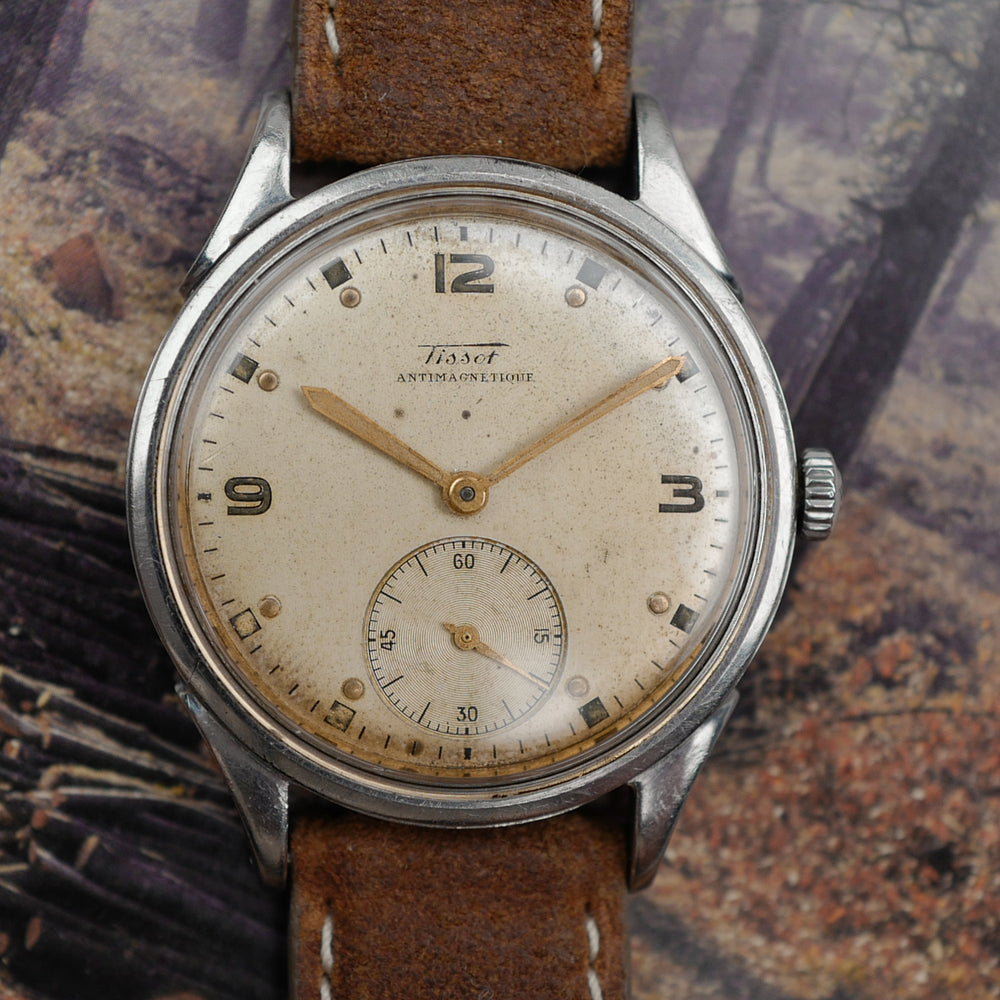 Tissot anti magnétique oversize militaire patine tritium vintage 1950 6605 4