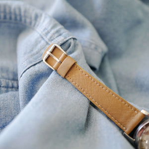 Vintage montre bracelet beige ancien