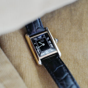 Vintage montre Cartier Tank Must cadran noir