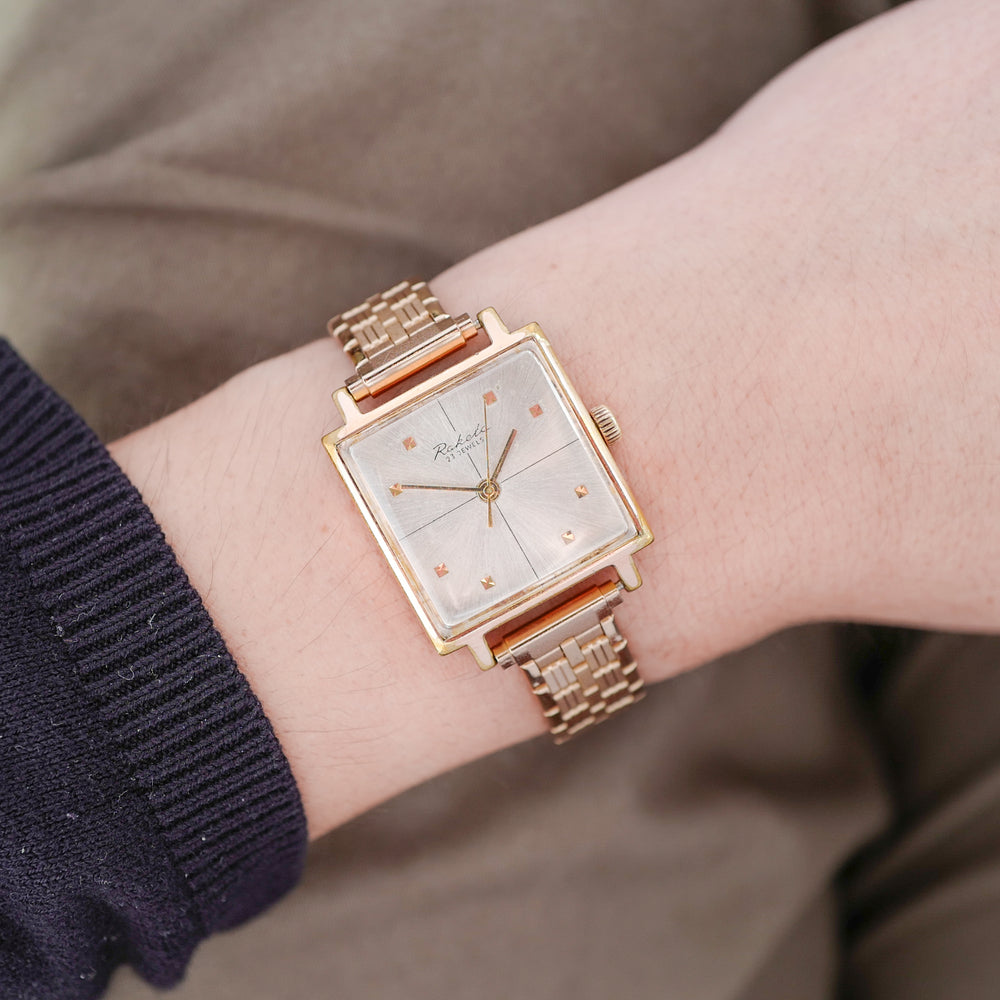 Montre carrée vintage femme Raketa Poljot russe