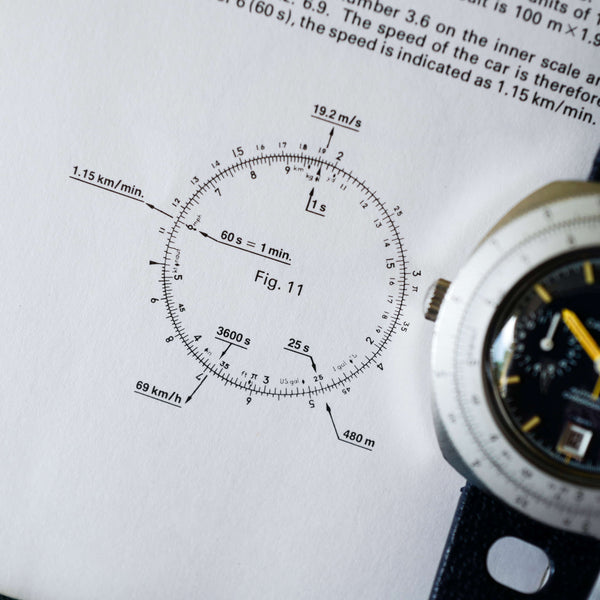 Vintage montre Tag Heuer livre de calcul Heuer Breitling Calibre 12