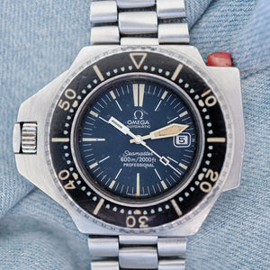 Vintage Omega cadran bleu professionnel
