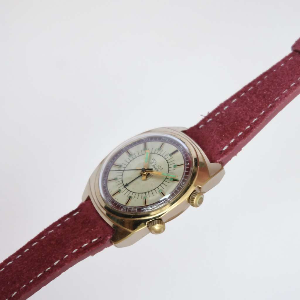 montre femme vintage framboise