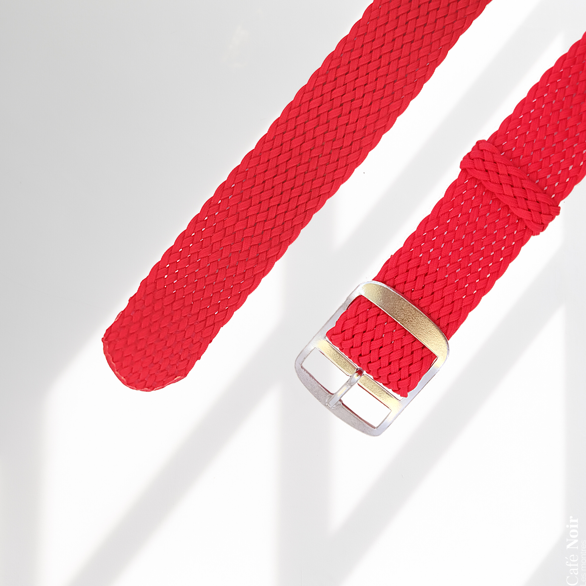Bracelet montre perlon strap nylon rouge