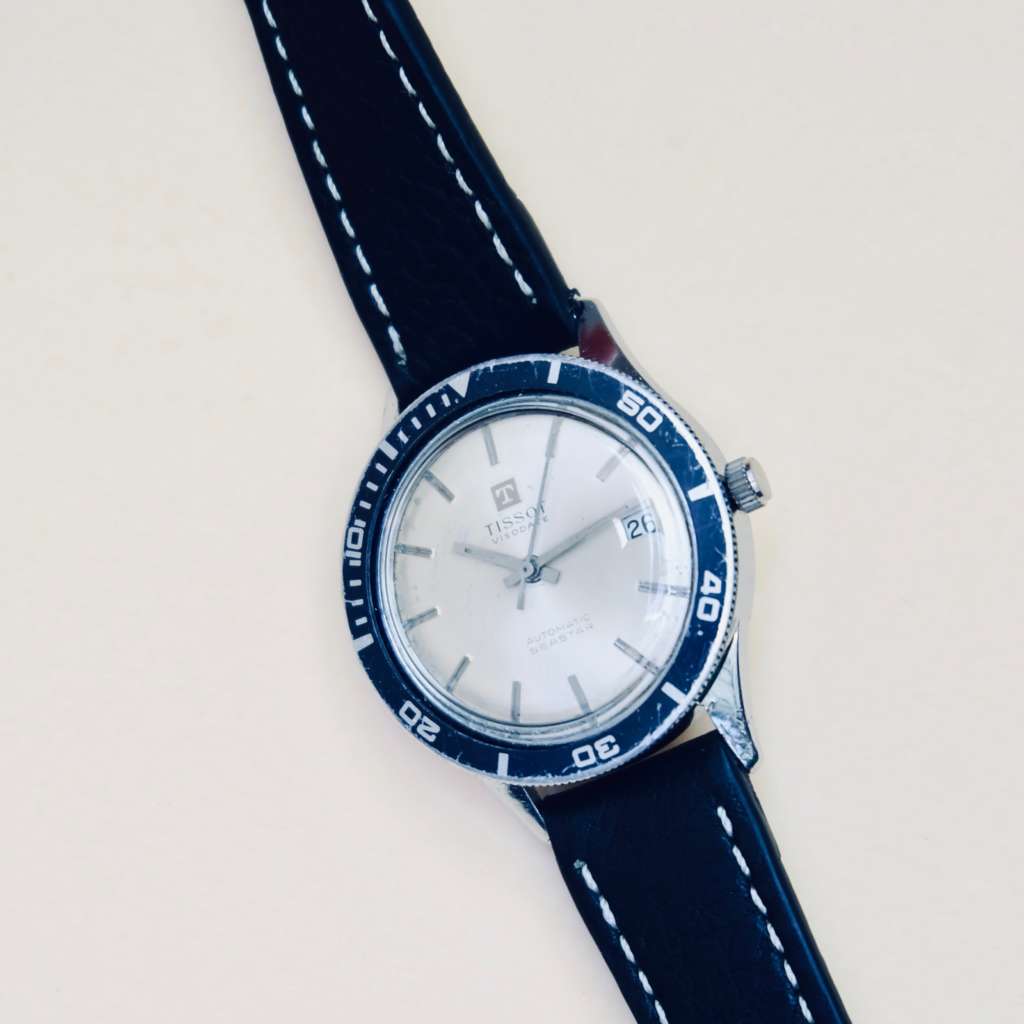 montre tissot automatique vintage panda black and white