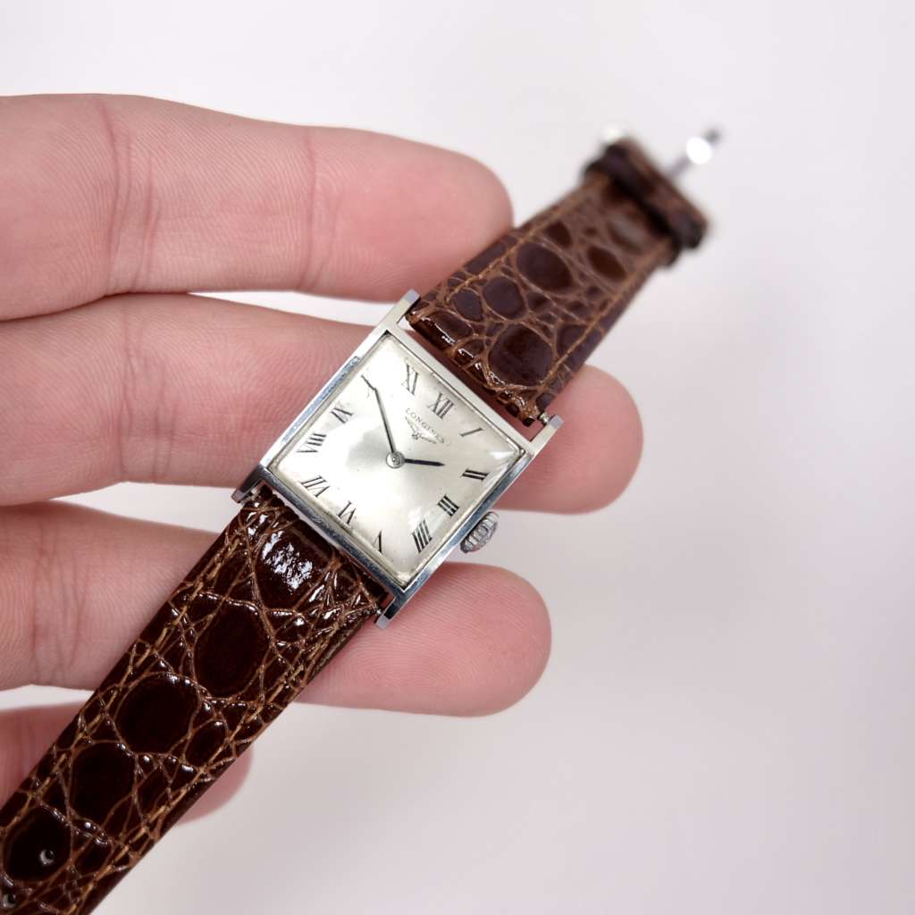 longines montre femme vintage marron croco mecanique mecanisme