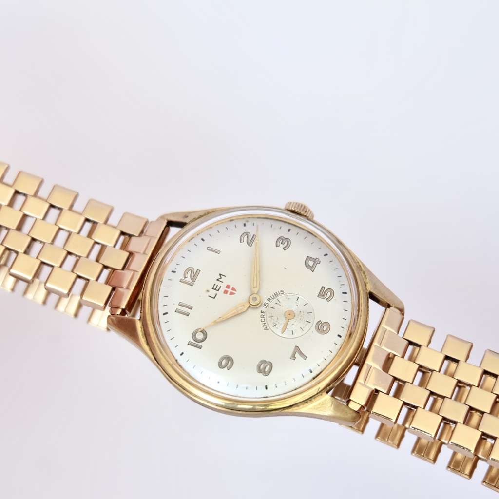 montre femme homme unisexe bracelet or