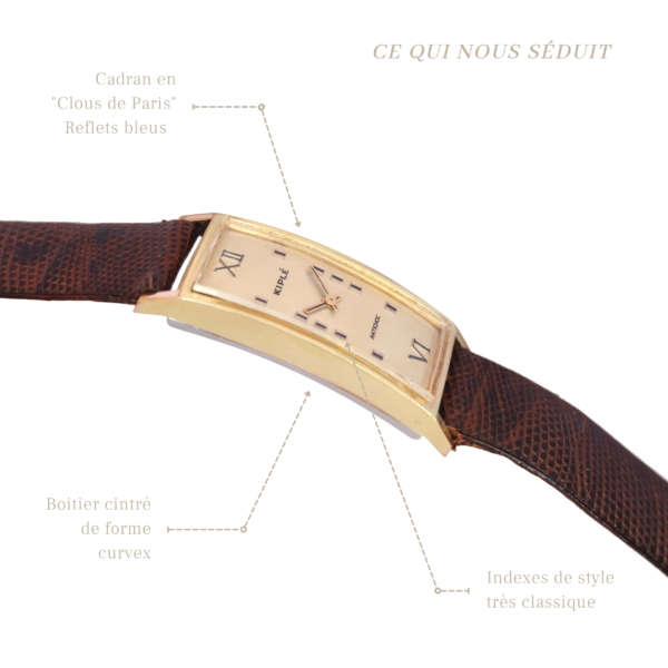 RARE ANCIENNE MONTRE mécanique, KIPLE ancre 15 rubis, plaquée or EUR 10