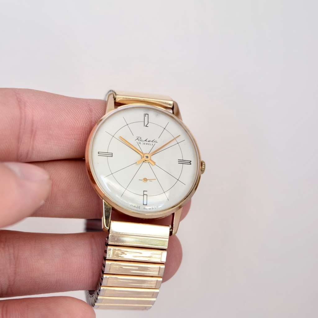 Raketa doré plaquée or homme femme Raketa doré plaquée or homme femme