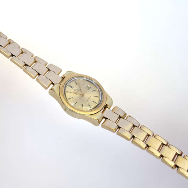 Montre femme vintage bracelet doré automatique