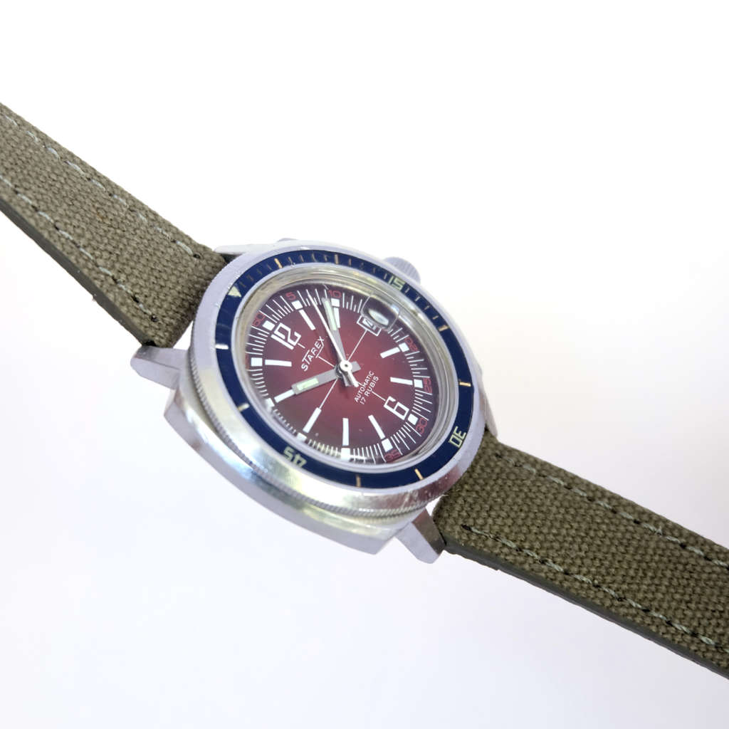 Montre vintage automatique Baby Panerai rouge