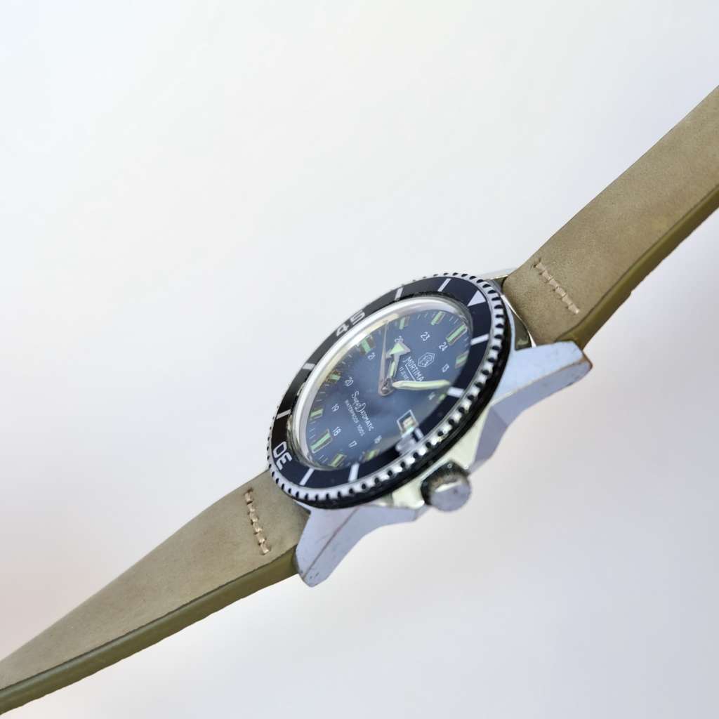 montre vintage cadran bleu mortima plongee vintage Montre vintage cadran bleu Mortima plongée vintage