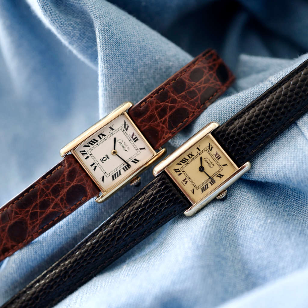 Cartier tank couple homme femme vintage Must