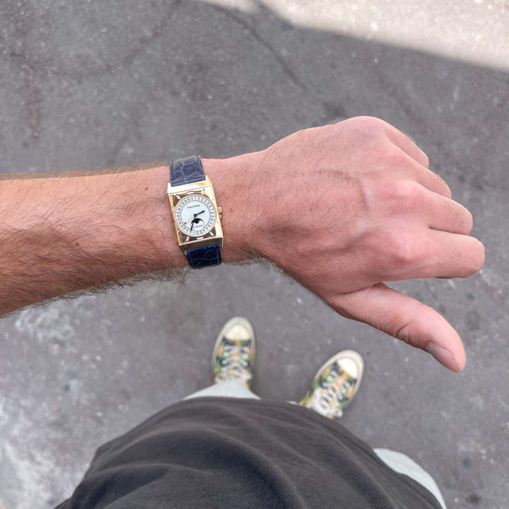 Jaeger vintage LeCoultre triple date calendrier phase de lune Jaeger vintage LeCoultre triple date calendrier phase de lune