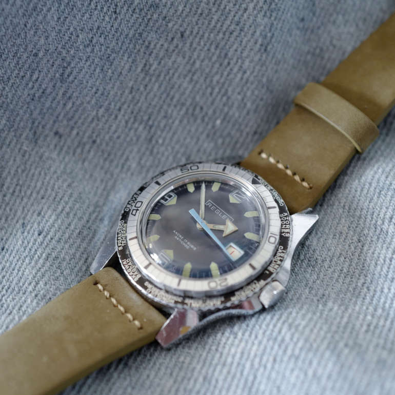 Montre De Plongée Vintage Reglex Skin Diver GMT - Mécanique Manuelle, Avec Date - Fonctionne