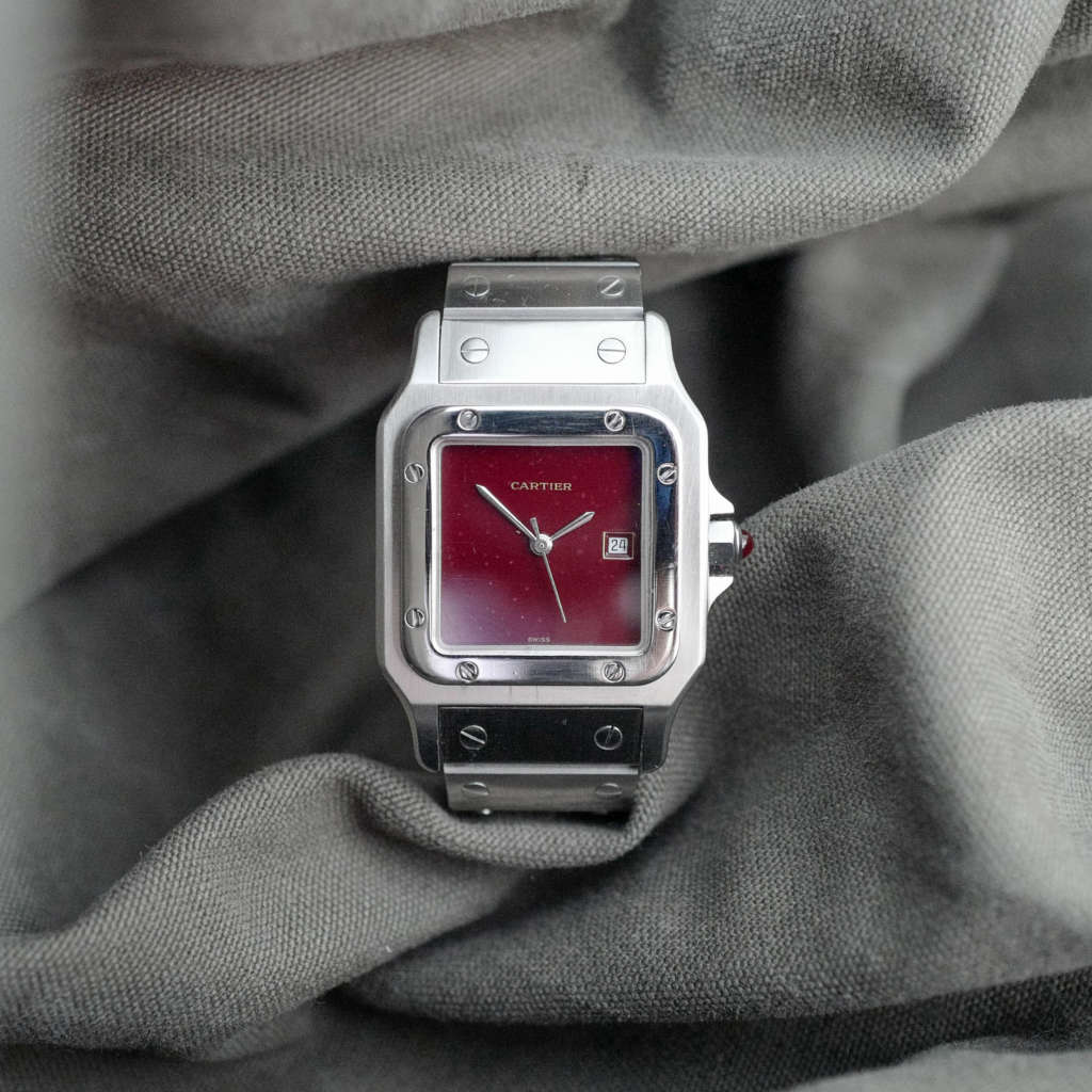 Cartier Santos rare dial rouge