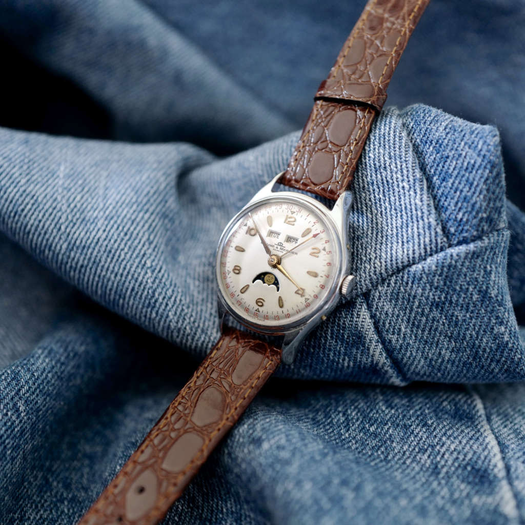 Montre ancienne phase de lune mouvement mécanique automatique venus