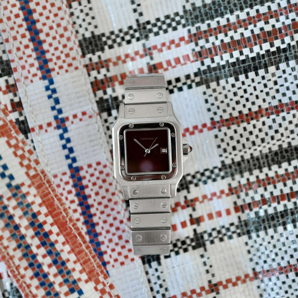 Rare cartier santos Burgundy dial
