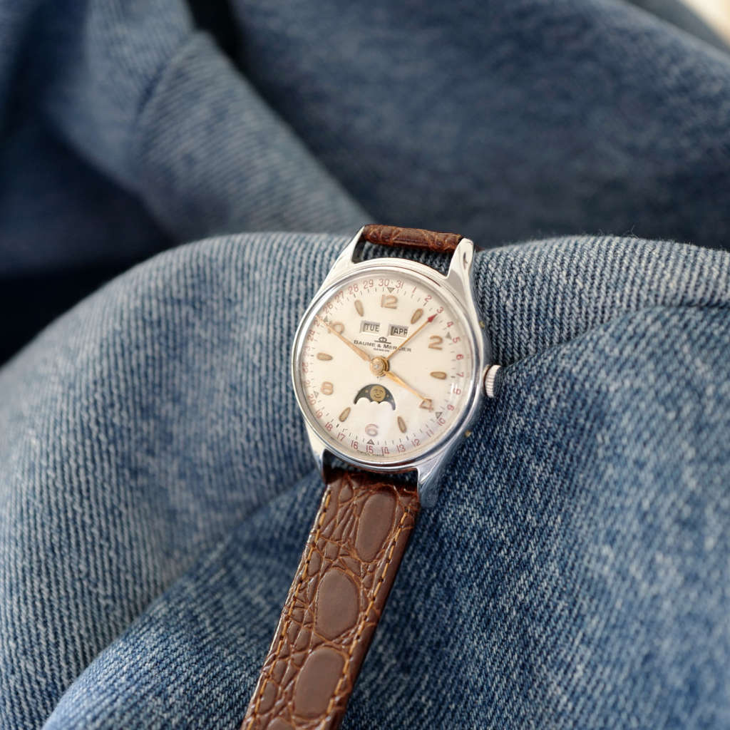 Rare montre Baume & Mercier phase de lune