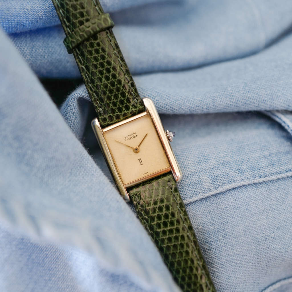 Montre vintage Cartier Tank ancienne or