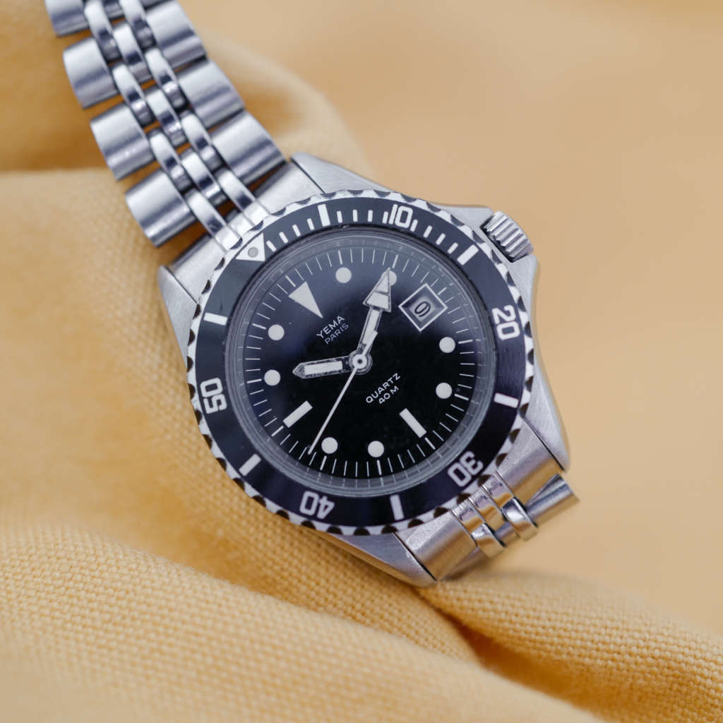 Vintage montre Yema quartz mini plongeuse