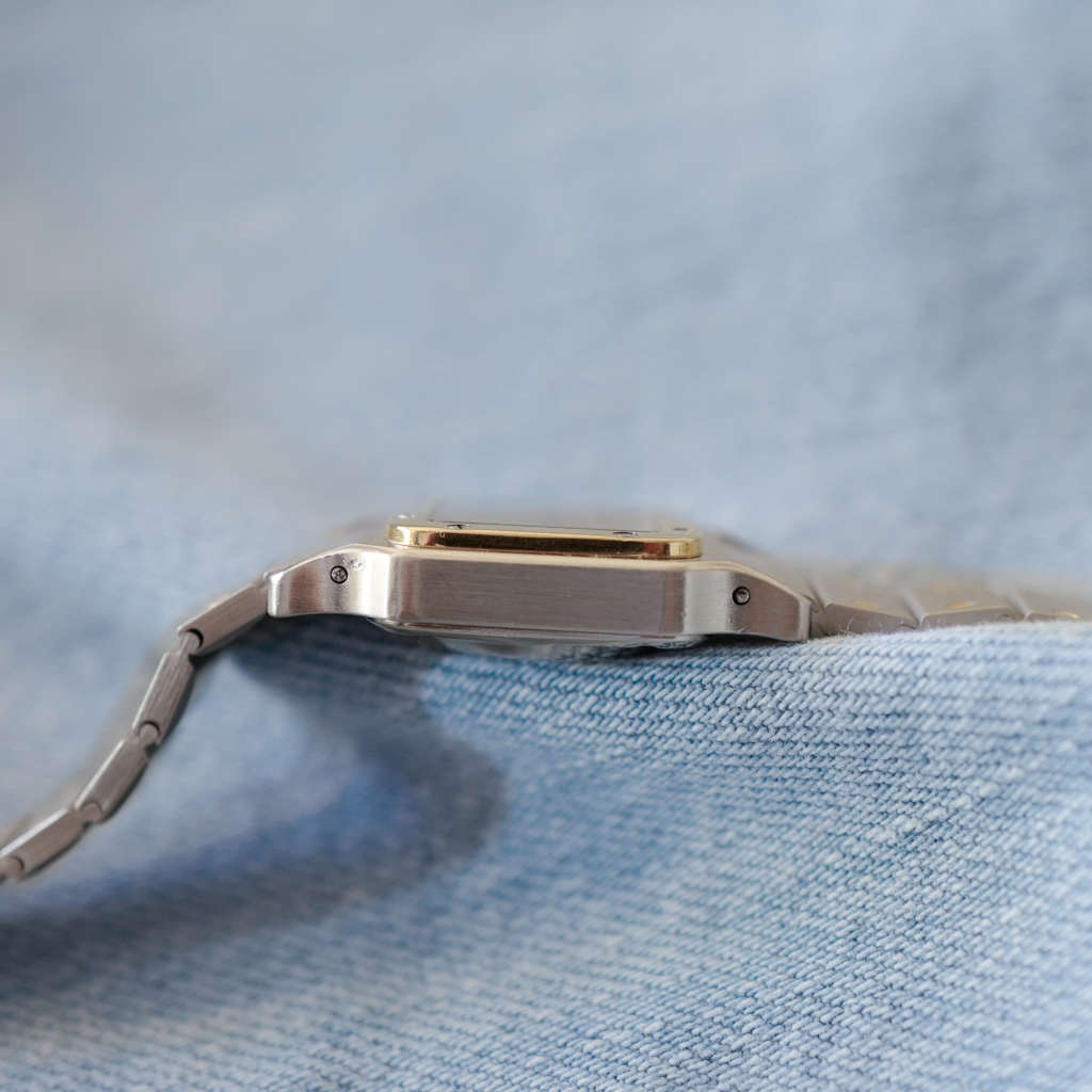 Cartier Santos ancienne pour femme or et acier