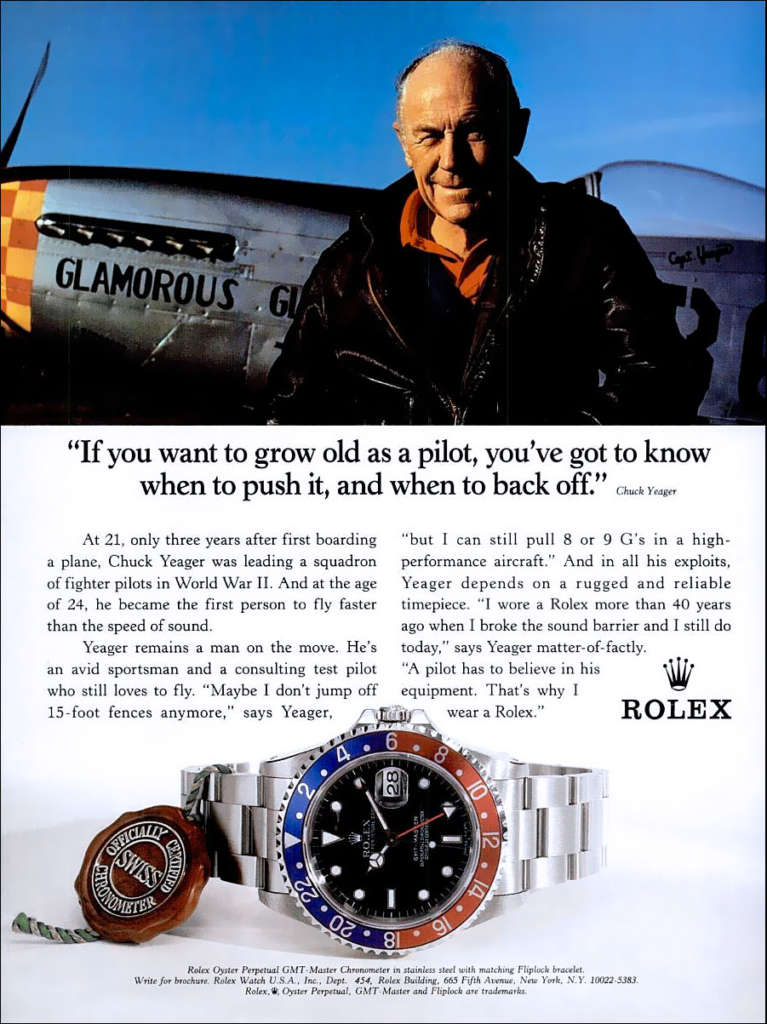Rolex GMT Master II publicité ancienne