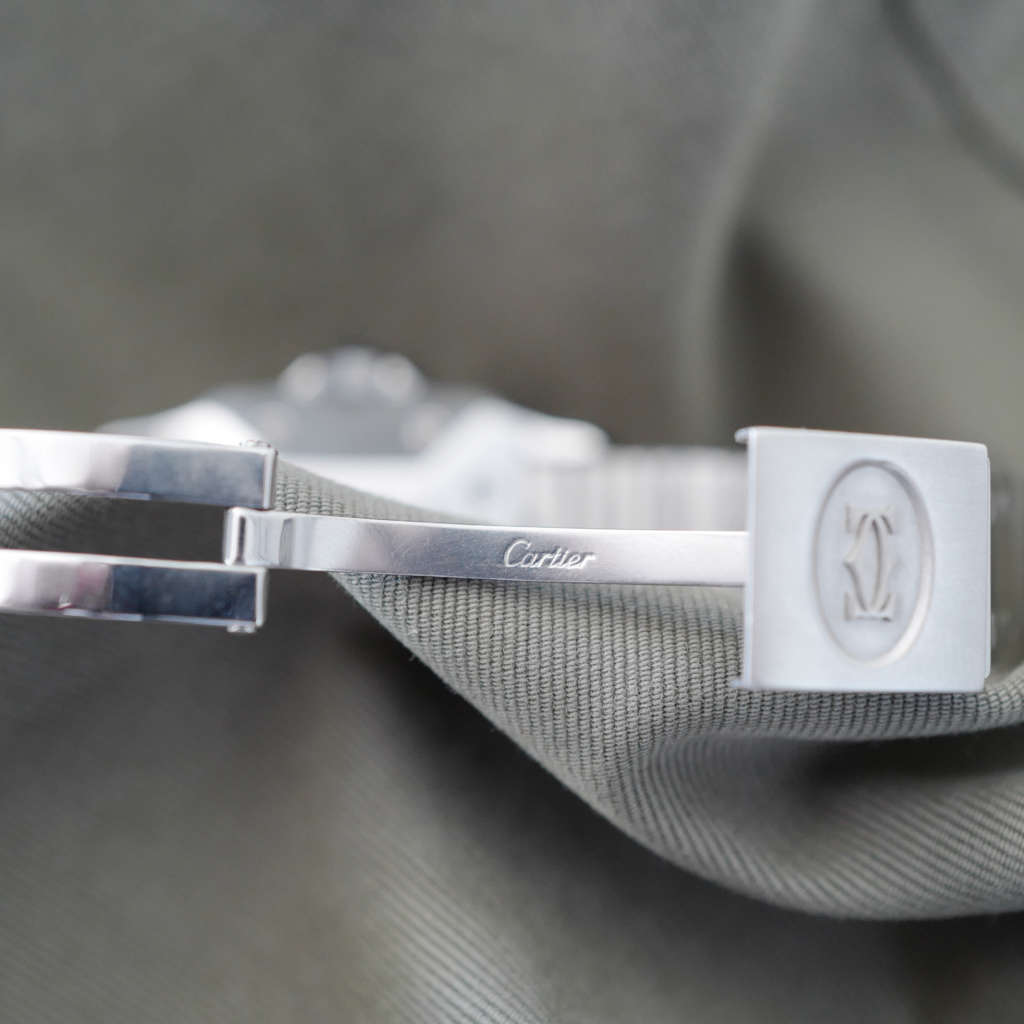 Montre Cartier Santos vintage acier 2960 boite papiers