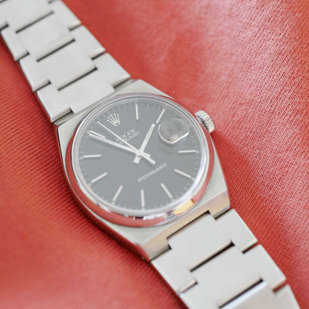 Montre Rolex vintage Datejust cadran noir