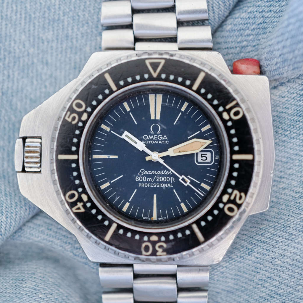Vintage Omega cadran bleu professionnel Vintage Omega cadran bleu professionnel