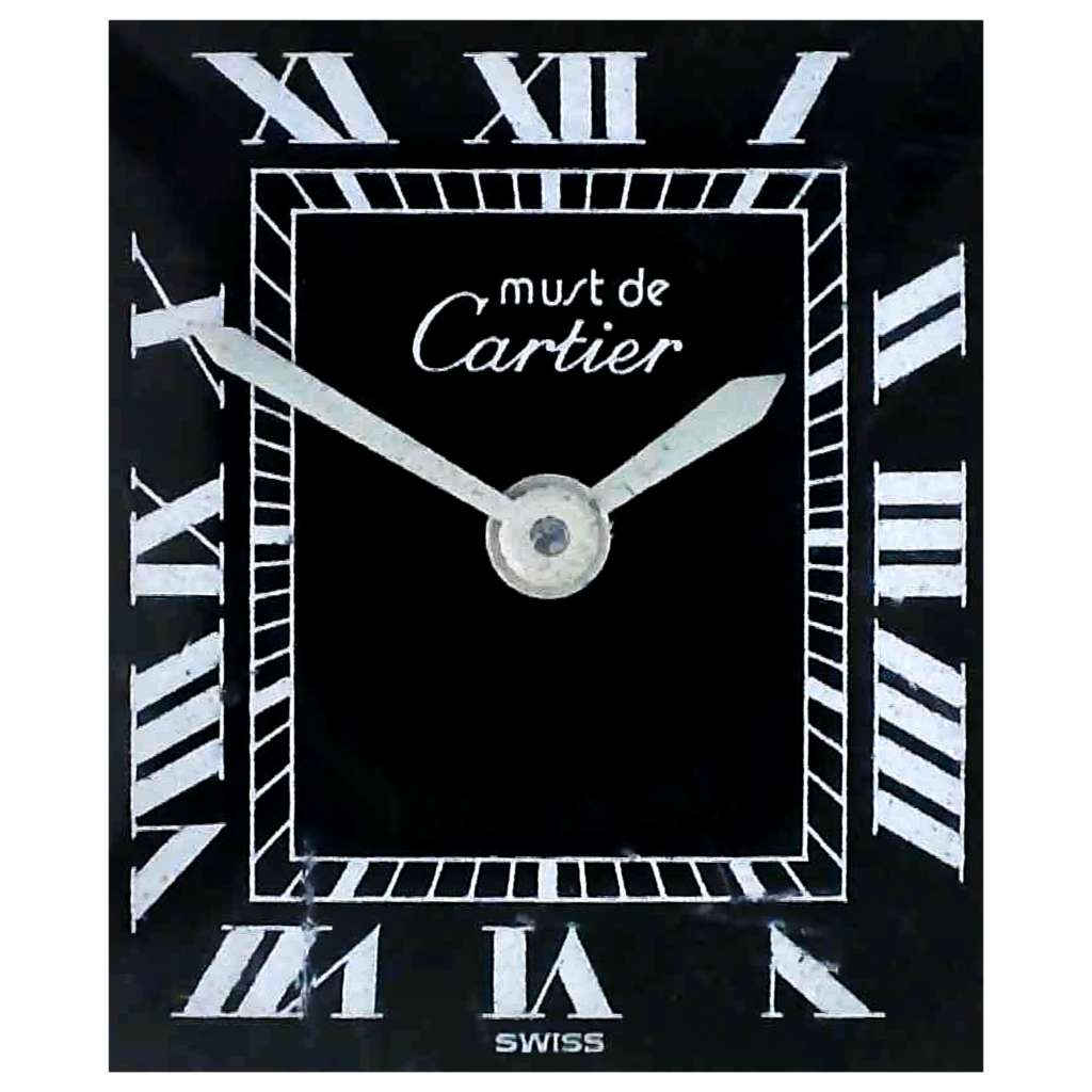 Cartier vintage cadran noir Must Cartier vintage cadran noir Must