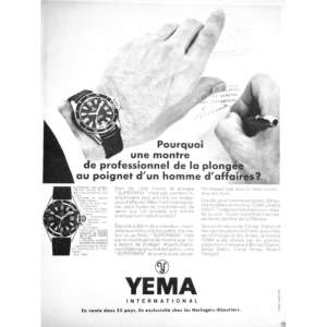 Plaque Publicitaire Vintage YEMA | Chronographes Superman, Rallygraf - Pièce Collector